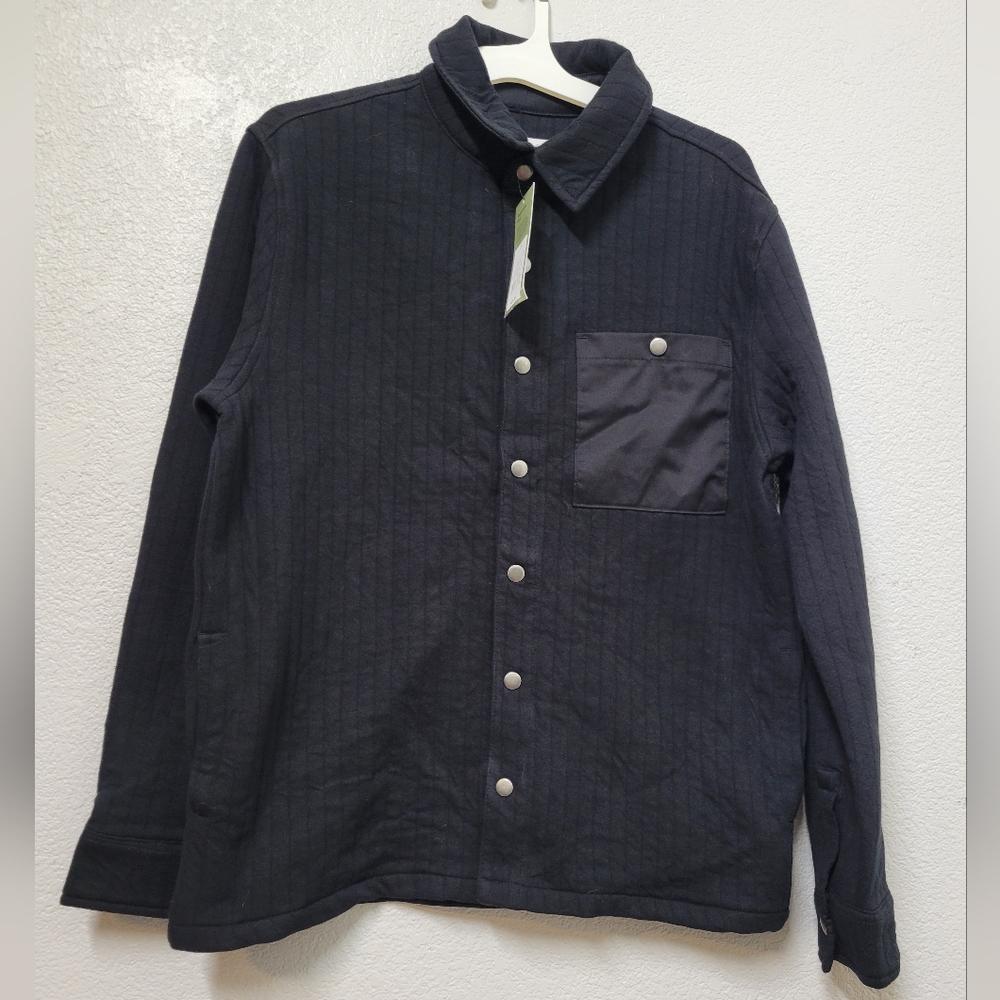 Goodfellow & Co Men's Black Quilted Shirt Jacket Medium Black NWT